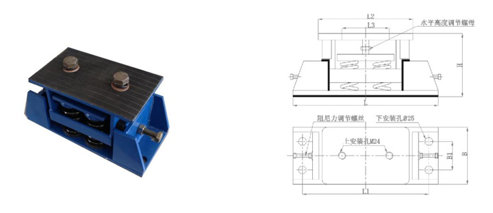 DZT型大载荷阻尼弹簧减振器